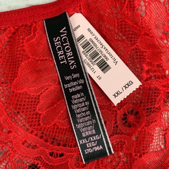 NWT XXL Victoria’s Secret Crotchless Heart Shine Strap Brazilian Panty VS Sexy - Picture 4 of 4